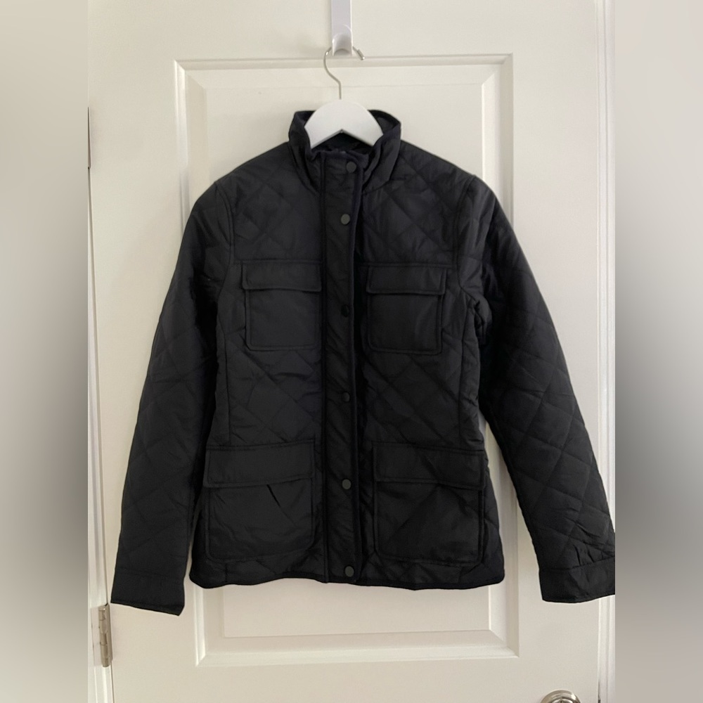 Quilted navy jacket